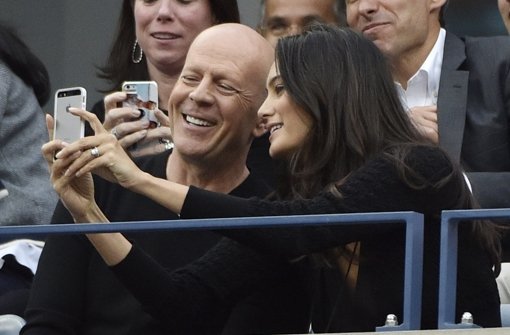 Bruce Willis darf beim Finale der US Open nicht fehlen. Foto: dpa