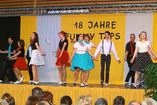 Die Funny Taps zeigten in der Gemeindehalle von Monakam ihr Können. Foto: Kraushaar Foto: Schwarzwälder-Bote