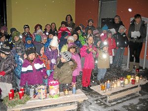 Die Kinder der Tagesstätte St. Josef sangen mit viel Freude zum Advent. Foto: Schmidt Foto: Schwarzwälder-Bote