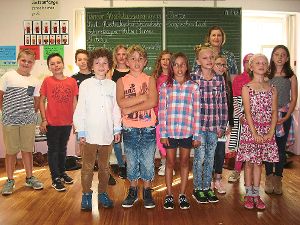 Auf muntere Art feierten die Rexinger Viertklässler ihren Abschied. Foto: Schule Foto: Schwarzwälder-Bote
