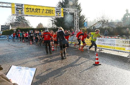 50 Teilnehmer gingen beim 14. Schömberger Ice-Runner an den Start. Foto: Kraushaar