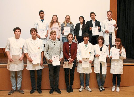 Die ausgezeichneten Schüler, die am Jugendforschungszentrum an unterschiedlichsten Projekten mitgewirkt und etwas bewirkt haben Foto: Ließmann Foto: Schwarzwälder-Bote