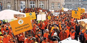 Bei einer Großdemonstration in Stuttgart waren auch Jäger aus dem Kreis Freudenstadt dabei.  Foto: Wagner