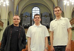 Die Walcker-Preisträger (von links nach rechts) Jaroslaw Tarnawski, Giuseppe Raccuglia und Severin Zöhrer Foto: Schäfer Foto: Schwarzwälder-Bote