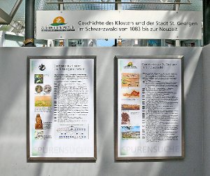 In der oberen Gerwigstraße hat der Verein  für Heimatgeschichte mehrere Info-Tafeln aufgehängt.  Fotos: Vaas Foto: Schwarzwälder-Bote