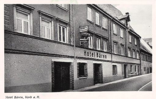 Das Gasthaus und spätere Hotel zum Bären ist in der Neckarstraße schon längst von der Bildfläche verschwunden. Die Bärenwirte zählten  dank der Flößer zu den reichsten Wirten von Horb. Foto: Kultur- und Museumsverein Foto: Schwarzwälder-Bote