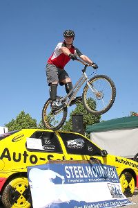 Markus Stahlberg wird mit seinem Mountainbike abenteuerliche Vorführungen machen. Foto: Schwarzwälder-Bote