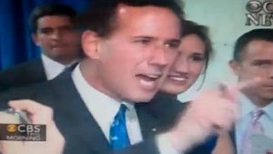Santorum flippt aus - vor laufender Kamera