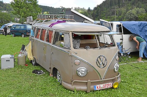 Er war wohl der älteste VW-Bus beim Treffen der Bullis: ein T 1 Baujahr 1960 Foto: Wagner Foto: Schwarzwälder-Bote