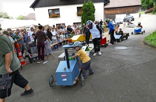 Ein Besuchermagnet ist das Seifenkistenrennen bei der Ziegelhütte-Hockete in Dornhan. Foto: Stöhr