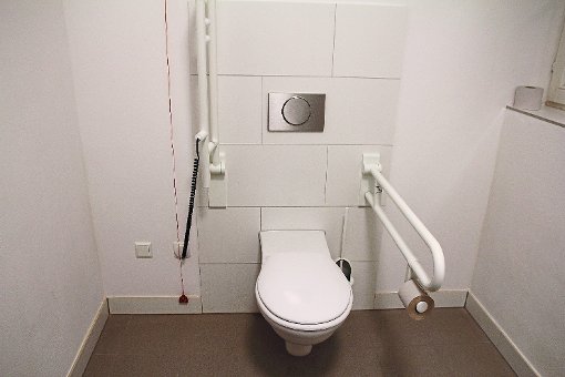 Ein neu gebautes behindertengerechtes WC befindet sich im Rathaus in Buchenberg. Foto: Hübner Foto: Schwarzwälder-Bote