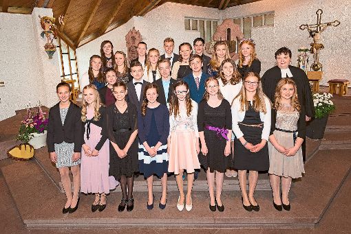 Im Konfirmationsgottesdienst in der Allerheiligenkirche in Brigachtal wurden 18 Mädchen und fünf Jungen aus der evangelischen Matthäusgemeinde eingesegnet. Foto: Gemeinde