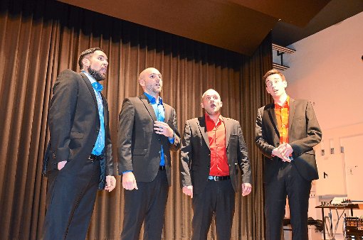 Das Männerquartett Gradaus 4 begeisterte die Besucher in der Festhalle mit hochklassiger Vokalmusik.  Foto: Bausch Foto: Schwarzwälder-Bote