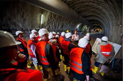 Für zehn Stunden stand der Vortrieb in der Röhre neben dem Wagenburgtunnel still. Zeit, die unsere Leser dazu nutzen durften, das Mega-Projekt Stuttgart 21 aus nächster Nähe zu beäugen Foto: Max Kovalenko