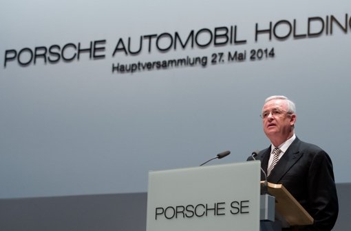 Martin Winterkorn, Chef der Porsche SE und des VW-Konzerns, auf der SE-Hauptversammlung Foto: dpa