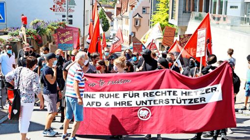 Die Antifa demonstrierte 2020 bereits in Donaueschingen. Auch heute ruft das Offene Antifaschistische Treffen Villingen-Schwenningen zum Protest auf. Archivfoto Foto: Roger Müller