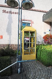 Aus der öffentlichen Telefonzelle soll ein Bücherregal werden. Das hat die CDU-Fraktion beantragt. Foto: Ziechaus Foto: Schwarzwälder-Bote