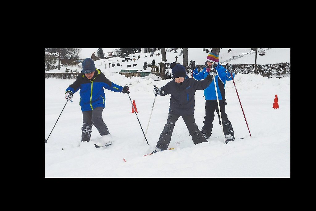 Skier statt Schulbücher hieß es beim Wintersporttag.