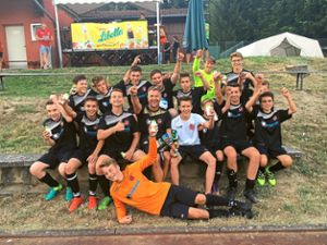 Die C-Junioren des FC Steinhofen freuten sich über Rang zwei beim Nachwuchsturnier in Hochdorf.  Foto: Heiner Foto: Schwarzwälder-Bote