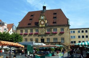 Blick auf das historische Rathaus von Heilbronn. Foto: dpa