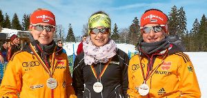 Janina Hettich, Marina Sauter und Christin Maier (von links) haben eine erfolgreiche Junioren-WM absolviert.  Foto: Borho Foto: Schwarzwälder-Bote