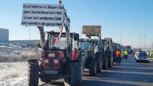 Bei der letzten Protestfahrt und Kundgebung in Rottweil waren rund 300 Traktoren beteiligt. Foto: Otto