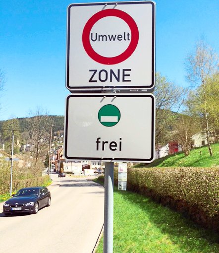 Wird nicht gezielt kontrolliert: Die grüne Umweltzone in Schramberg. Foto: Wegner