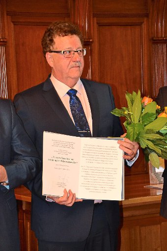 Hans Joachim Fuchtel bekam  den Preis der  Goerdeler-Stiftung verliehen. Foto: Kunert Foto: Schwarzwälder-Bote