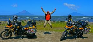 Glücksgefühle beim Anblick der Isla Ometepe mit ihren Vulkanen am Lago Nicaragua: Das Ehepaar Witte entdeckte auf seiner Weltreise Mittelamerika. Foto: Witte