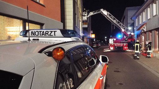 Die Feuerwehr im Einsatz in der oberen Gerwigstraße.   Foto: Vaas Foto: Schwarzwälder-Bote