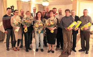 Die in Bad Dürrheim ansässige Motherson Orca Precision Technology ehrte 18 Mitarbeiter für langjährige Betriebszugehörigkeit. Foto: Firma Foto: Schwarzwälder-Bote