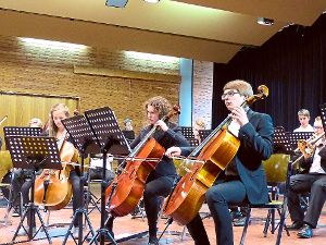 Sinfonisch besetzt ist das Profilorchester des TSG. Hier ist die Cello-Gruppe zu sehen. Fotos: Kouba Foto: Schwarzwälder-Bote