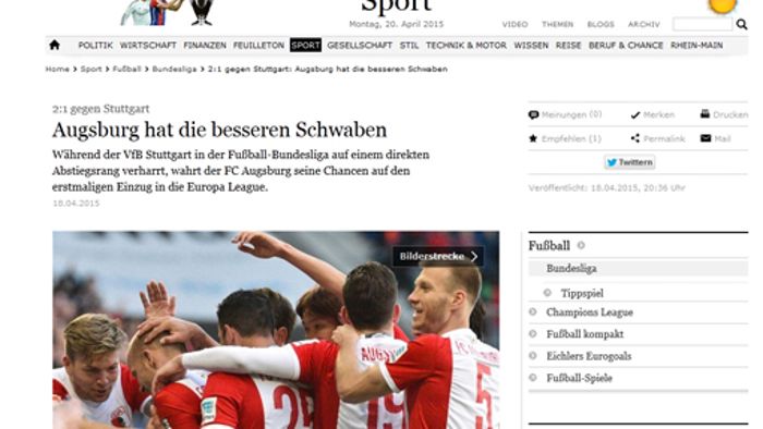 Die Pressestimmen zur VfB-Niederlage