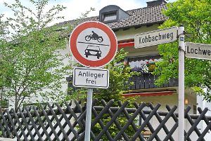 Im Kohbachweg ist das Durchfahren verboten. Foto: Braun Foto: Schwarzwälder-Bote