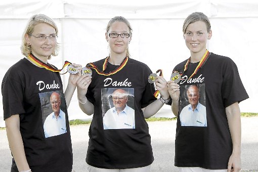 Beate Gauß, Katja Braun und Jenny Müller streben bei der deutschen Meisterschaft in München erneut nach Edelmetall.   
Foto: Kraushaar Foto: Schwarzwälder-Bote
