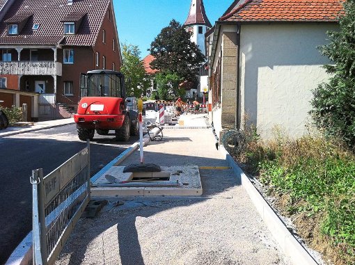 Momentan werden Randbereiche in Oberjettingen hergestellt. Foto: Gemeinde Jettingen