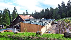 Die neue Grünhütte auf dem Sommerberg  hat eine Gesamtfläche  von 282 Quadratmetern.   Foto: Schleeh