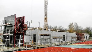 Neubau im Au-Stadion nimmt Gestalt an