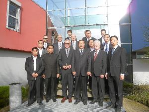 Die chinesische Delegation wurde in Haslach herzlich empfangen. Foto: Firma Moser