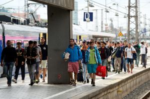 Vom Münchner Hauptbahnhof auch nach Stuttgart: Flüchtlinge aus Ungarn. Foto: dpa