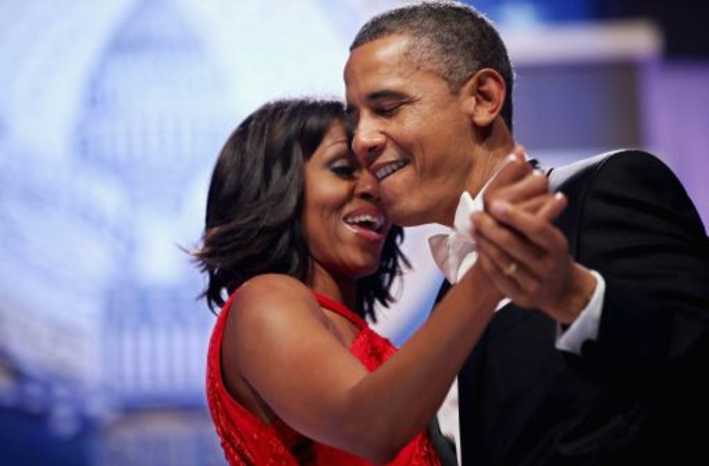 Ein Tänzchen zur Vereidigung: US-Präsident Barack Obama und seine Frau Michelle