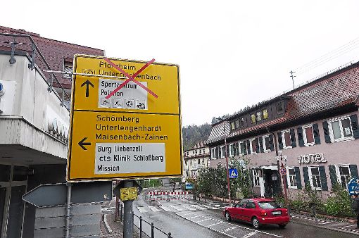 Die Ortsdurchfahrt von Bad Liebenzell ist derzeit gesperrt. Foto: Fritsch