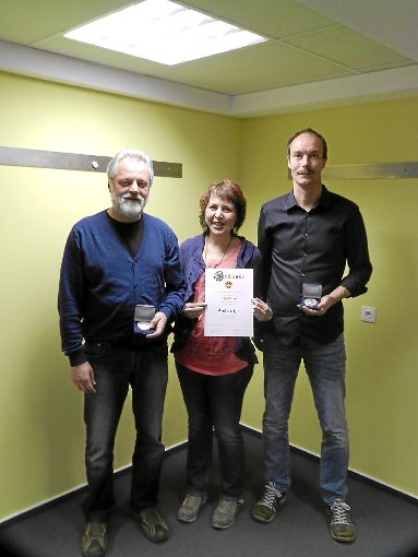 Gottfried Hipp, Anke Hipp und Stephan Münzing (von links) wurden geehrt. Foto: BIG Foto: Schwarzwälder-Bote