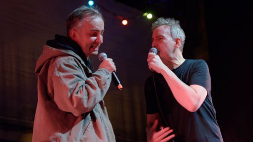 Standen zusammen in Köln auf der Bühne: Jan Böhmermann (l) und Olli Schulz. Foto: Henning Kaiser/dpa