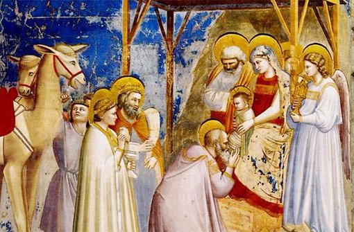 Dieses Bild von Giotto zeigt die Weisen aus dem Morgenland vor dem Jesuskind und darüber den Stern von Bethlehem. Dieser ist am Samstag Thema eines Vortrags in der Sternwarte Zollern-Alb.  Foto: Archiv
