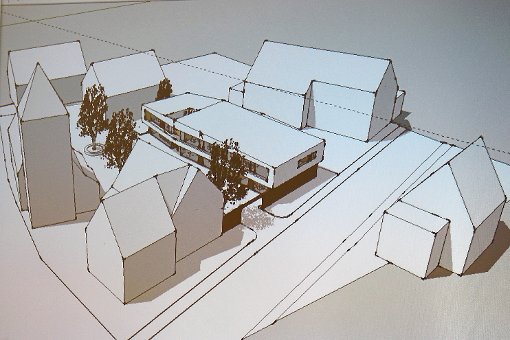 Grafik von Patrick Saffrin zur Zukunftsvision: So könnte die neue Dorfmitte eines Tages aussehen. Foto: Fahrland Foto: Schwarzwälder-Bote