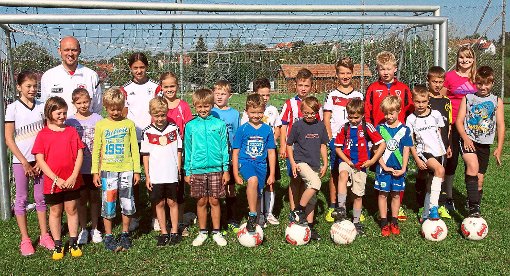 Die Ferienkinder hatten großen Spaß beim Fußball-Samstag des ASV Nordstetten.  Foto: Tischbein