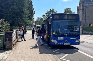 Beim öffentlichen Personennahverkehr – unser Foto zeigt einen Bus in der Lahrer Goethestraße – sahen die Teilnehmer des Ortschecks noch Verbesserungspotential. Foto: Gieger