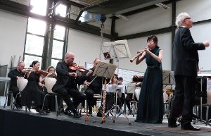 Yeon Hee Kwak, Oboe, Solistin im Konzert für Oboe und Orchester von Isang Yun Fotos: Friederichs Foto: Schwarzwälder-Bote