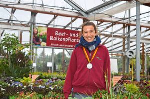 Idgie Fisher erreichte in Berlin bei Bundesentscheid im Berufswettbewerb für junge Gärtnerinnen und Gärtner mit ihrem Team trotz starker Mitbewerber den zweiten Platz.  Foto: Bantle Foto: Schwarzwälder-Bote